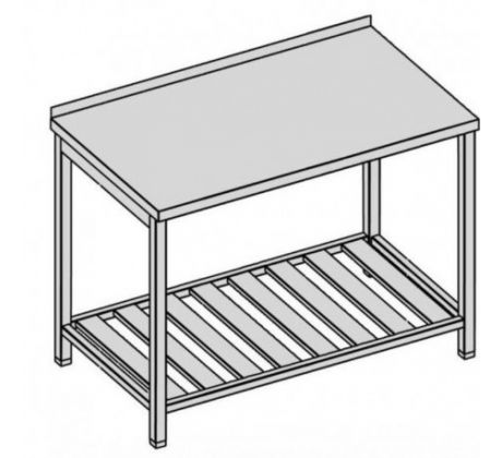 Pracovný stôl s roštovou policou 150x80
