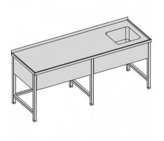 Umývací stôl s krytým drezom /dlhý 250x80