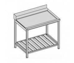 Výstupný stôl s roštom k umývačke riadu 80x80