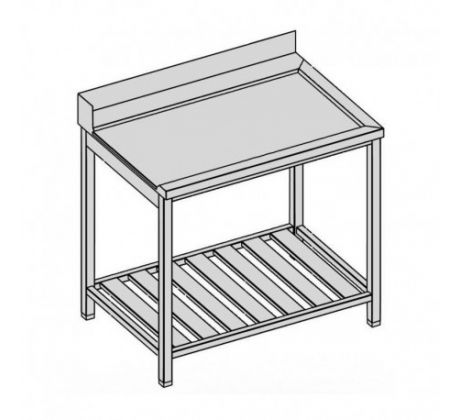 Výstupný stôl s roštom k umývačke riadu 90x70